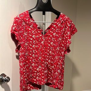 Sanctuary Red floral top Size Large
